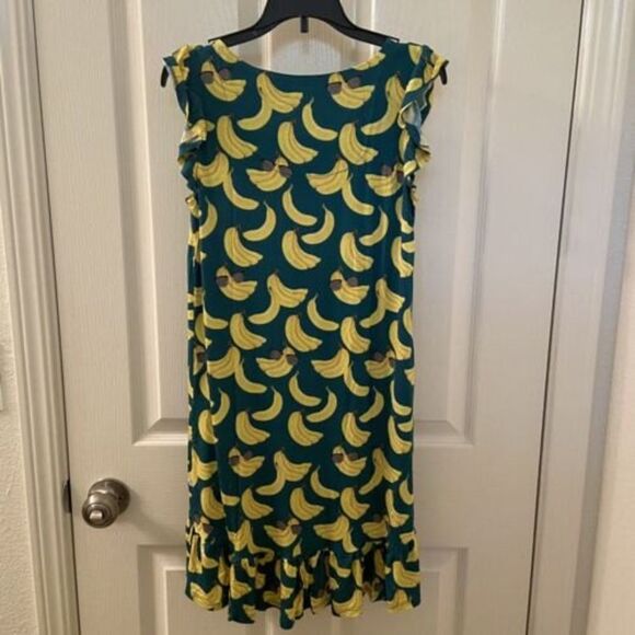 Posh Peanut Ruffled Cap Sleeve Hi Low Dress Bananas Bamboo Girls Size 9 NWT - Picture 8 of 10